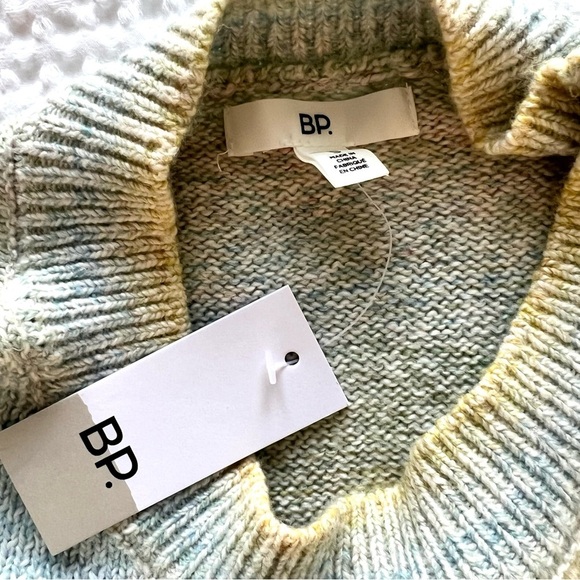 BP Pastel Rainbow Knit Crewneck Cropped Pullover Sweater New‎ With Tags Size S - Picture 5 of 7